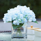 Enova Floral Cube Glass Vase - 6 x 6 Inch Square Vases with Floating Candle Holders, Perfect for Wedding Centerpieces and Home Office Decor - Set of 1 - size: 6x6x6