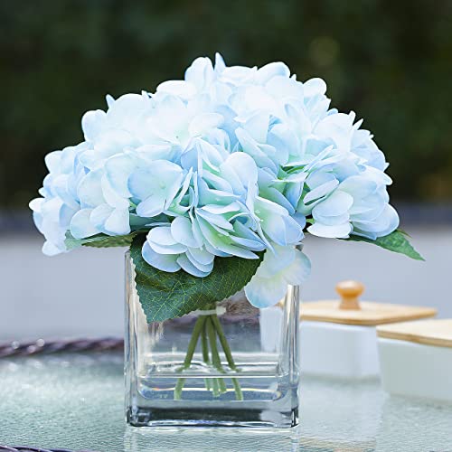 Enova Floral Cube Glass Vase - 6 x 6 Inch Square Vases with Floating Candle Holders, Perfect for Wedding Centerpieces and Home Office Decor - Set of 1 - size: 6x6x6