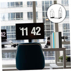 Black White Minimalist Metal Desktop Bookend, Iron Book Holder for Students and Office, Decorative Book Organizer for Home and Study Desk