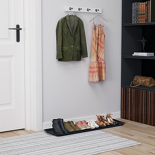 Matace 3 Pack Rubber Extra Large Shoe Tray for Entryway,Long Boot Tray,Slim Boot Mat for Indoor and Outdoor Use,16x55 in, Rectangular (Pack of 3) - size: 55"L x 16"W x 1.2"Th (Pack of 3)