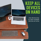 TechOrbits Standing Desk Converter - 42 Inch Adjustable Sit to Stand Up Desk Workstation, MDF Wood, Ergonomic Desk Riser with Keyboard Tray, Desktop Riser for Home Office Computer Laptop, Black 42" - size: 42" MDF Wood