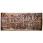 HF by LT Townhouses Pattern Metal Boot Tray, 30 x 13 inches, Antique Copper Finish - color: Townhouses Pattern, Antique Copper Finish