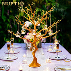 NUPTIO Hanging TeaLight Candle Holder: 24Pcs 2.36in Tree Tea Light Holders with LED Candles Small Glass Globes Ornament Clear Round Mini Terrarium Containers for Wedding Party Tree Decoration - size: 2.36 inches