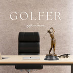 13.2" Bronze Golfer Statue, Golf Figurines Bronze Statues and Sculptures Handmade Art Collectible for Home Office Decor - size: 13.2" Man