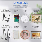 Artliving Plate Stands for Display - Iron Easel Stand Plate Holder Display Stand Picture Frame Stand for Pictures | Photo|Decorative Plate |Dish | Tabletop Art - 3 inch-Black - size: 3“（6 pack）