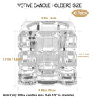 6pcs Votive Candle Holder, Glass Votive Cande Holders Bulk, Tealight Cande Holder for Home Decor, Wedding,Christmas,Thanksgiving - size: 6 Pcs