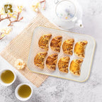 6 Pack Plastic Serving Trays for Party - 8 x 11 Disposable Serving Tray - Heavy Duty Gold Dessert Trays (Clear) - color: Clear