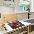 Murrey Home Glass Cutting Board for Kitchen Counter, Tempered Glass Chopping Boards Dishwasher Safe, Small Clear Countertop Tray, Scratch Resistant, Heat Resistant, Non Toxic, White Marble, 20"x16" - color: Textured White Marble, size: 19.7"L x 15.7"W