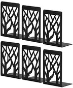 Book Ends, Bookends, Bookends for Shelves, Bookend, Book Ends for Heavy Books, Black Metal Book Shelf Holder Home Decorative, Book Stoppers for Shelves 3 Pair - size: Black-3 Pair