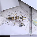 3D Steampunk Mechanical Insect Puzzle Kit - DIY Metal Assembly Model for Adults, Unique Retro Brass Sculpture Craft for Home Office Decoration (Ant B) - style: Ant B