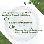 11.25" Microwave Plate Replacement for 3517203500 3517203510 Magic Chef MCO160 Series Compatible with Sharp Microwave Plate R318 R331 Series Frigidaire 5304481353 and 11 1/4 inch Daewoo Glass Plate - size: 11.25" Small Coupler Hole