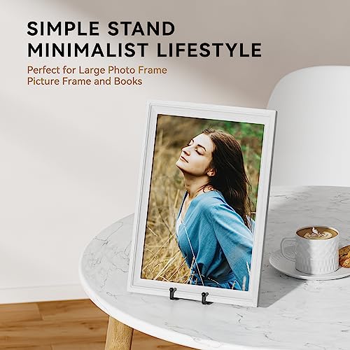 IPAME 10 Inch Large Plate Stands for Display - Metal Plate Holder Display Stand + Small Easels Picture Stand for Book, Platter, Plaque, Photo Frame, Tabletop Art (2 Pack) - size: 10 Inch