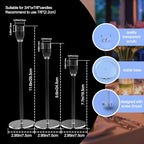 Tall Candlestick Holders Acrylic Clear Taper Candle Stand Bundle for Table Centerpiece Suitable for 3/4 & 7/8 Inch Electronic LED Candles for Home Decor Wedding Party (6 PCsTaper Candle Holders)
