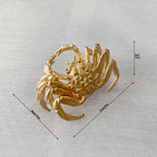 Gold Crab Sculpture Solid Metal Ornament Mini Crab Figurine for Home Office Garden Desktop Decor (Crab) - style: Crab