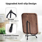 Mocoosy 4 Pack Improved Anti-Slip Plate Stands for Display, 4 Inch Plate Holder Display Stand, Picture Frame Holder Stand, Black Iron Easel Stands for Photo, Decorative Plate and Tabletop Arts - size: 4 Inch