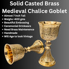 ALADEAN Vintage Chalice Goblet | 1x Royal Wine Cups of King Arthur - Renaissance Medieval Goblet Gifts, Wedding Anniversary Ceremonial Drinkware Pack of 1pc (King Chalice) - style: King Chalice