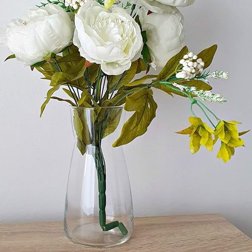 DARENYI Clear Glass Vase for Centerpieces, Home Decor, 8 inch Tall Large Opening Glass Flower Vase for Bouquet, Shelf, Centerpiece, Living Room, Office, Wedding or Gifts - size: 3.34" Dia 8" H