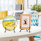 Mocoosy 4 Pack Improved Anti-Slip Plate Stands for Display, 4 Inch Plate Holder Display Stand, Picture Frame Holder Stand, Black Iron Easel Stands for Photo, Decorative Plate and Tabletop Arts - size: 4 Inch