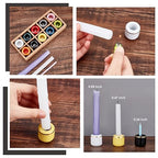 AHANDMAKER 10 Pieces Ceramic Candle Holder Gold Porcelain Chime Candle Holder for Taper, Rituals, Spells, Vigil, Altar, Wiccan Supplies & More 0.7 Inches in Diameter