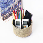 lizimandu Round Leather Art Supply Organizer,Remote Control Holder,360 Degree Spinning,Multi-Functional Pencil Holder,4 Compartments Desktop Stationary Organizer(1-Yellow Black) - color: 1-Yellow Black
