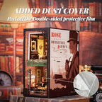 Fsolis Book Nook Kit, 3D Wooden Puzzle for Adult DIY Miniature Kit Decorative Bookend Bookshelf Bookcase Decor Gifts for Women Readers Book Lovers(Rose Detective Agency) - style: Rose Detective Agency