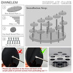 DIWNELEM Round Jewelry Stand Acrylic Display Riser Stands Dessert Tower Display Tower for Watch,Jewelry,Rings,Earrings,Mini Figurines,Cupcakes(Black,11Tier) - size: Black-11 Tier