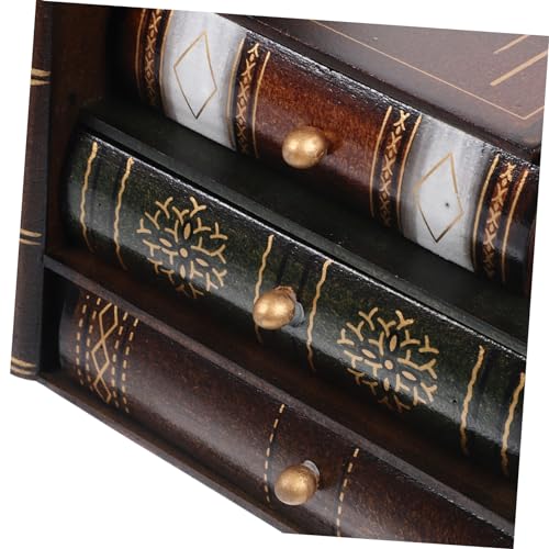 Luxury Bookends for Shelves Wooden Bookend Storage Box Book End Shape Container for Organized Book Storage