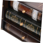 Luxury Bookends for Shelves Wooden Bookend Storage Box Book End Shape Container for Organized Book Storage
