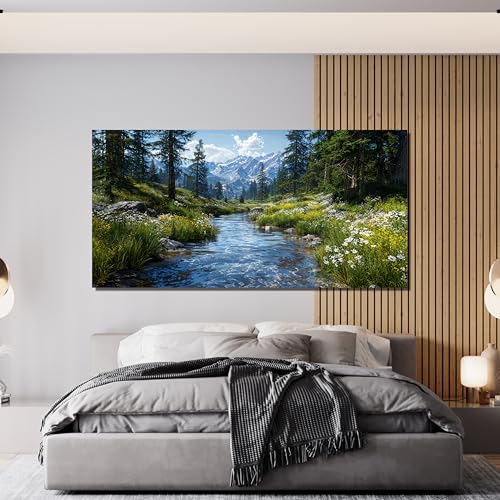 Large Canvas Wall Art Decor Nature Landscape Wall Art Prints Artwork For Walls Green Botanical Wall Art Decorations Wall Art Pictures For Living Room Canvas Art Wall Decor 24"X48" Bedroom Office Decor - color: XY-01L, size: 48"L x 24"W