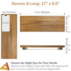 Narrow 17" Acacia Wood Riser Pedestal Stand – Farmhouse Wood Display Riser for Kitchen and Bathroom Decor - Counter Display, Plant Stand, Jewelry Holder, Vanity Tray, Candle Stand (Narrow:17"x6"x1.57") - size: Narrow:17"x6"