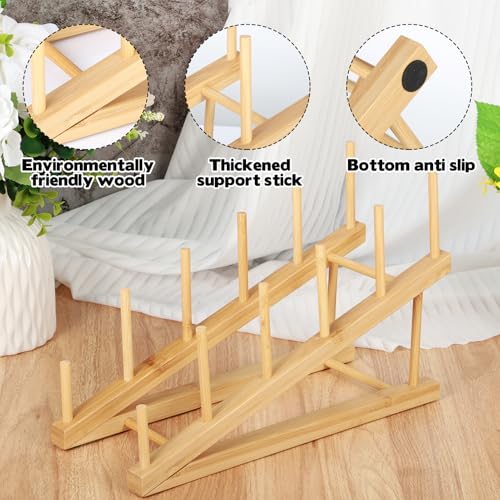 Rainmae 3 Pack Small Art Drying Rack Art Storage Rack for Classroom 5 Layers Paint Display Rack Wood Storage Stand for Canvas, Art Storage Organizer for Painting Canvas, Wooden Tabletop Art Rack - color: 3 Pack