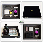 Valet Tray with Charging Station - PU Leather Nightstand Organizer for Men and Women, Desk Catchall Tray for Keys, Jewelry
