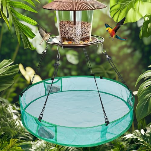2Pcs Bird Seed Catcher for Outdoor Feeders, Bird Feeder Trays to Catch Seed, Upgraded Version Can Prevent Strong Winds. (20 inches) - style: 20 inches