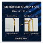 Dobbyby Vanity Tray Makeup Organizer Cosmetics Storage Bathroom Skincare Organizer Countertop Display Rack in Dresser Stainless Steel Shelf Marble Print Ceramic Trays - color: 1 Tier-gold