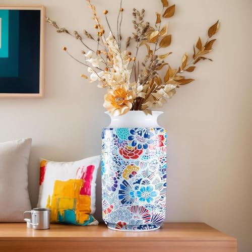 3D Puzzle Vase, 162 Curved Pieces DIY Flower Vase Craft Kit & 3D Puzzles for Adults, Creative Jigsaw Art Project Home Décor Centerpiece, (D-White Blossom Elegance)
