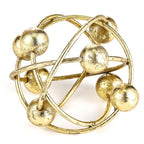 6-inch Metal Round Orbital Sphere with Golden Orbit Balls, Decorative Gold Sphere Sculpture for Home Table Shelf Decor