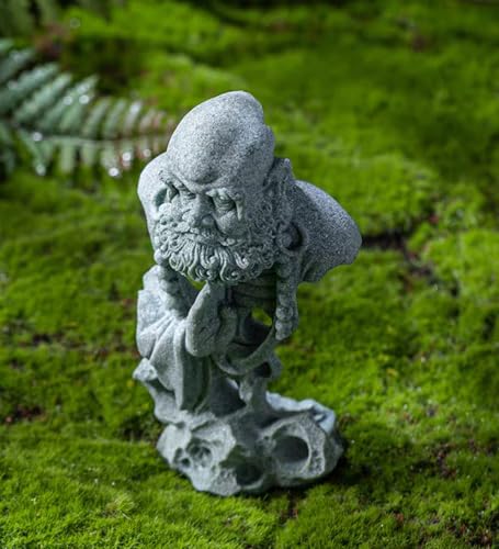 livelyfish Meditating Buddha Statue Fish Tank Zen Buddha Statues Sandstone Thinker Figurines for Aquarium Garden Home Decorations, Gift (E-S) - size: E-S