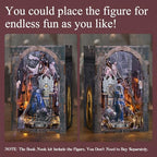CCCDF Book Nook Kit - DIY Miniature House Dollhouse Kit, Tiny House Booknook Bookshelf for Adults and Teens, Gifts for Family Friends (Throne of Bones) - style: Throne of Bones