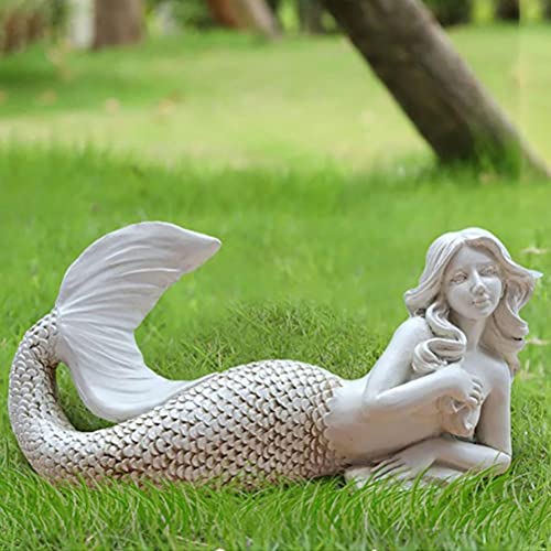 Statue Home Decor, Lying Garden Sculpture Figurine Statue Modern Art Ornament for Garden Home Office Desktop Decoration