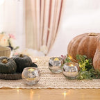 Volens Round Silver Votive Candle Holders, Mercury Glass Tealight Candle Holder Set of 12 - color: Silver