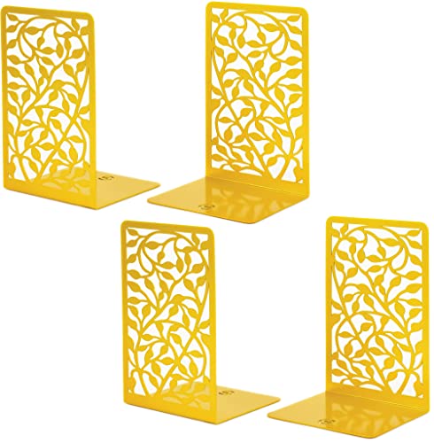 CNK Book Ends Bookends for Decorative Books Holder Bookend Shelves End Hold Heavy Duty Holders Stoppers Metal Stopper Cute Boho Bookshelf Holds Cookbook Office Home Set of 4 Bookends Pair Gold - color: Gold 2 Pairs