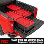 Rough Country Slide-Out Truck Bed Cargo Tray - Long Bed Organizer for 5'7"+ Beds, Heavy-Duty Polyethylene, UV-Protected, Easy Tailgate Access