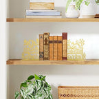 Decorative Gold Lacquered Bookend of Dragon and Cat Reading Lie on Bookshelf, 9.1x 4.7 inches Fantasy Dragon Decoration Bookends, Unique Dragon Decoration, Cute and Fantasy Bookend