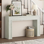 Rresyet 55 Inch Long Console Table, Sofa Table Behind Sofa, Wooden Entryway Table, Farmhouse Entryway Table for Entry, Hallway, Living Room (White) - color: White