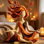 Serenity Growth | Inner Harmony Sculptural Figurine – Meditation Sculpture Figurine, Mindfulness Yoga Statue Decor, Abstract Resin Art for Living Room Bedroom Desk, Relaxation Gift