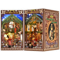 Book Nook Kit, Book Nook Kits for Adults DIY Booknook Model Build, DIY 3D Wooden Puzzle Bookend Booknook Bookshelf Insert Miniature Dollhouse Kit for Home Decoration - style: Cat Affairs Bureau