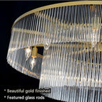 Modern Glass Chandelier Gold Chandeliers for High Ceiling Foyer Entryway Hanging Large Light Fixture for Grand Living Room Hall 39" - size: Large Gold (39" x 70")