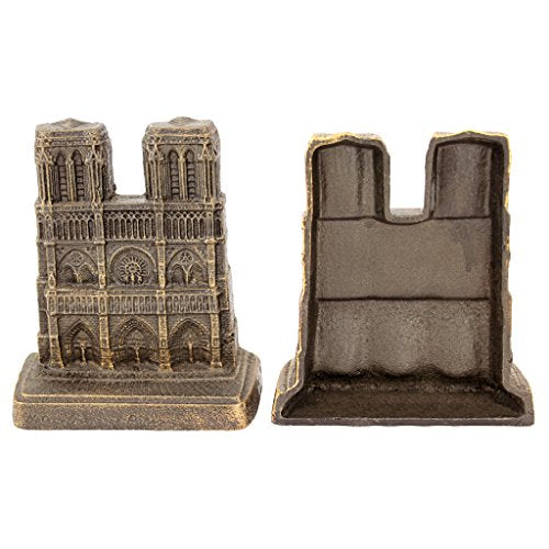 Design Toscano SP1387 Notre Dame of Paris Sculptural Bookends,bronze - style: Notre Dame of Paris