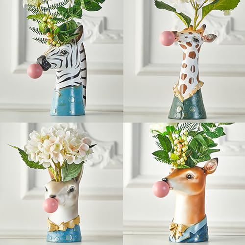 Blowing Bubble Art Vase, Animal Face Vase, Modern Home Decor Vase (No Plants) - Rabbit - color: Rabbit