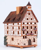Ceramic Art Handmade Tealight Candle Holder Room Decoration Handcrafted Collectible Miniature Aroma Light House Pilatus Hause in Nurnberg, Germany B338AR